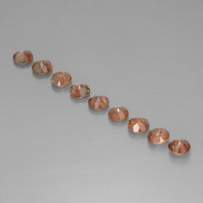 캐럿 천연 다색 홍주석 보석, 라운드 컷, VS