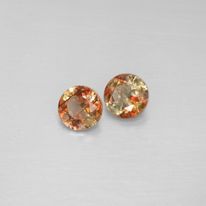 캐럿 천연 다색 홍주석 보석, 라운드 컷, VS