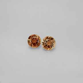 캐럿 천연 멀티컬러 안달루사이트 보석, 라운드 컷, 3.96 mm, VS