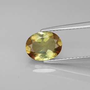 1.63캐럿 천연 멀티컬러 안달루사이트, 타원형 컷, 9×7.1 mm, VS