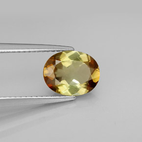 1.63캐럿 천연 멀티컬러 안달루사이트, 타원형 컷, 9×7.1 mm, VS