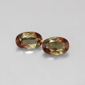 캐럿 천연 멀티컬러 안달루사이트 보석, 타원형 컷, 6.2×4.2 mm, VS