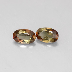 캐럿 천연 멀티컬러 안달루사이트 보석, 타원형 컷, 6.2×4.2 mm, VS