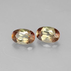 캐럿 천연 다색 홍주석 보석, 타원형 컷, VS