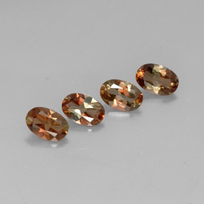 1.69캐럿 천연 멀티컬러 안달루사이트 보석, 타원형 컷, 6×4 mm, VS