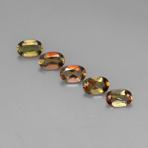 캐럿 천연 멀티컬러 안달루사이트 보석, 타원형 컷, 6×4 mm, VVS-VS