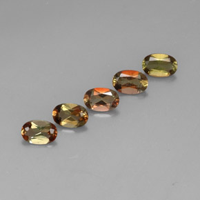 캐럿 천연 멀티컬러 안달루사이트 보석, 타원형 컷, 6×4 mm, VVS-VS