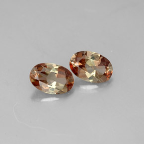 캐럿 천연 멀티컬러 안달루사이트 보석, 타원형 컷, 6×4 mm, VS