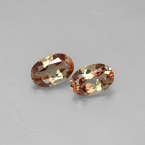 캐럿 천연 멀티컬러 안달루사이트 보석, 타원형 컷, 6×4 mm, VS