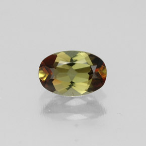 0.43캐럿 천연 멀티컬러 안달루사이트, 타원형 컷, 6.1×4.1 mm, VVS-VS