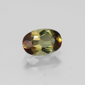 0.43캐럿 천연 멀티컬러 안달루사이트, 타원형 컷, 6.1×4.1 mm, VVS-VS