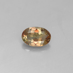 0.45캐럿 천연 멀티컬러 안달루사이트, 타원형 컷, 6×4 mm, VVS-VS