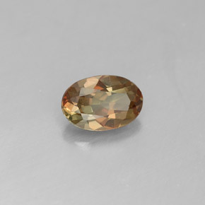 0.45캐럿 천연 멀티컬러 안달루사이트, 타원형 컷, 6×4 mm, VVS-VS