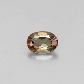 0.32캐럿 천연 멀티컬러 안달루사이트, 타원형 컷, 5.3×3.8 mm, VVS-VS