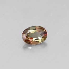 0.32캐럿 천연 멀티컬러 안달루사이트, 타원형 컷, 5.3×3.8 mm, VVS-VS