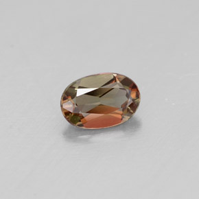 0.42캐럿 천연 멀티컬러 안달루사이트, 타원형 컷, 5.9×4 mm, VVS-VS