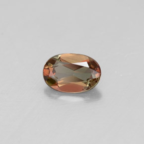 0.42캐럿 천연 멀티컬러 안달루사이트, 타원형 컷, 5.9×4 mm, VVS-VS