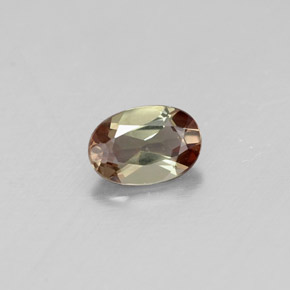 0.40캐럿 천연 멀티컬러 안달루사이트, 타원형 컷, 5.8×3.9 mm, VVS-VS