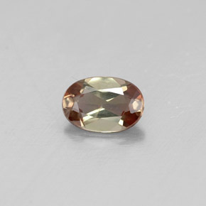0.40캐럿 천연 멀티컬러 안달루사이트, 타원형 컷, 5.8×3.9 mm, VVS-VS