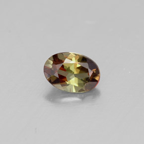 0.41캐럿 천연 멀티컬러 안달루사이트, 타원형 컷, 5.7×4 mm, VVS-VS