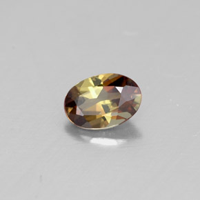 0.41캐럿 천연 멀티컬러 안달루사이트, 타원형 컷, 5.7×4 mm, VVS-VS