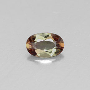 0.43캐럿 천연 멀티컬러 안달루사이트, 타원형 컷, 6.1×4.1 mm, VVS-VS