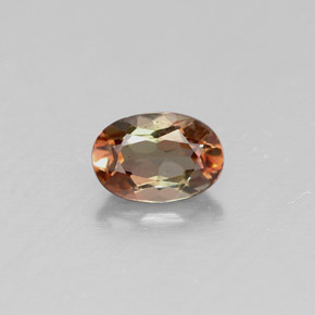 0.48캐럿 천연 멀티컬러 안달루사이트, 타원형 컷, 5.9×4.1 mm, VVS-VS