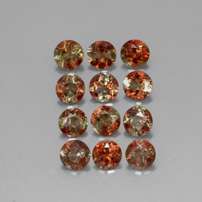 캐럿 천연 멀티컬러 안달루사이트 보석, 라운드 컷, 4.01 mm, VVS-VS