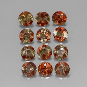 캐럿 천연 멀티컬러 안달루사이트 보석, 라운드 컷, 4.01 mm, VVS-VS