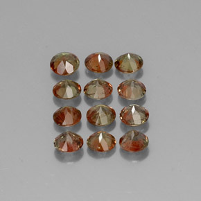 캐럿 천연 멀티컬러 안달루사이트 보석, 라운드 컷, 4.01 mm, VVS-VS