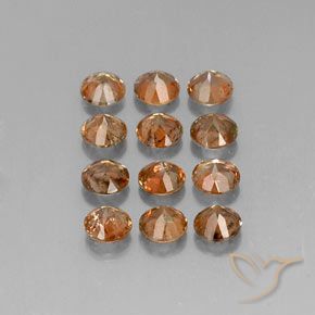 3.30캐럿 천연 다색 홍주석 보석, 둥근, SI