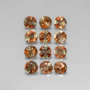 캐럿 천연 멀티컬러 안달루사이트 보석, 라운드 컷, 3.99 mm, VS-SI