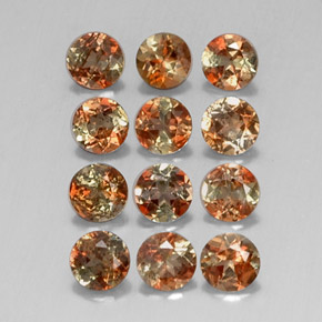 캐럿 천연 멀티컬러 안달루사이트 보석, 라운드 컷, 3.99 mm, VS-SI