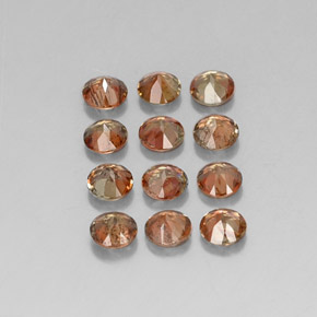 캐럿 천연 멀티컬러 안달루사이트 보석, 라운드 컷, 3.99 mm, VS-SI
