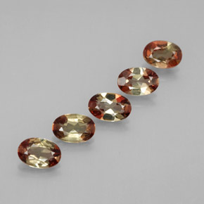 캐럿 천연 다색 홍주석 보석, 타원형 컷, VS