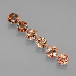 캐럿 천연 멀티컬러 안달루사이트 보석, 라운드 컷, 3.74 mm, VS