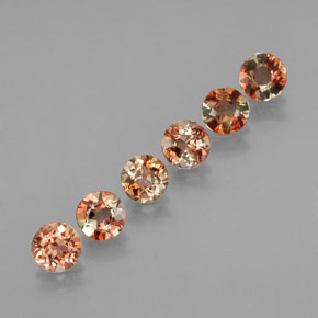 캐럿 천연 멀티컬러 안달루사이트 보석, 라운드 컷, 3.74 mm, VS