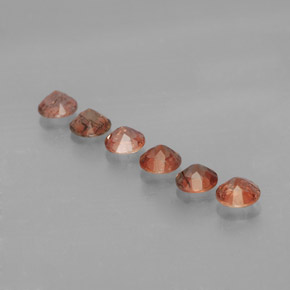 캐럿 천연 브라운 오렌지 안달루사이트 보석, 라운드 컷, 3.97 mm, VS
