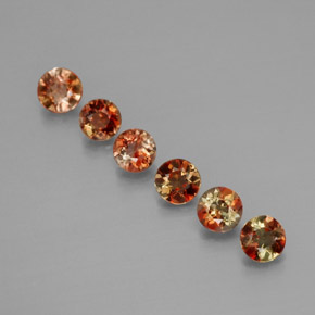 캐럿 천연 멀티컬러 안달루사이트 보석, 라운드 컷, 3.44 mm, VS