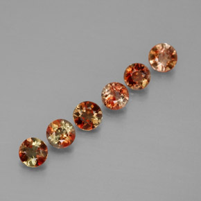 캐럿 천연 멀티컬러 안달루사이트 보석, 라운드 컷, 3.44 mm, VS