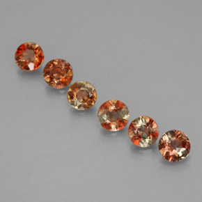 1.09캐럿 천연 멀티컬러 안달루사이트 보석, 라운드 컷, 3.66 mm, VS
