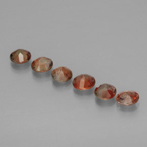 1.09캐럿 천연 멀티컬러 안달루사이트 보석, 라운드 컷, 3.66 mm, VS