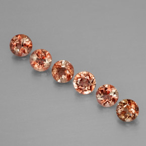 1.26캐럿 천연 다색 홍주석 보석, 라운드 컷, VS