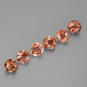 1.26캐럿 천연 다색 홍주석 보석, 라운드 컷, VS