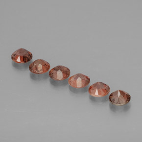 1.26캐럿 천연 다색 홍주석 보석, 라운드 컷, VS