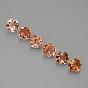 캐럿 천연 멀티컬러 안달루사이트 보석, 라운드 컷, 3.71 mm, VS