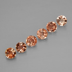 캐럿 천연 멀티컬러 안달루사이트 보석, 라운드 컷, 3.71 mm, VS