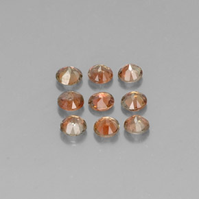 캐럿 천연 브라운 오렌지 안달루사이트 보석, 라운드 컷, 3.25 mm, VS