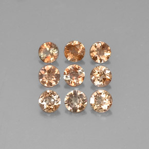 캐럿 천연 골든 브라운 안달루사이트 보석, 라운드 컷, 3.57 mm, VS