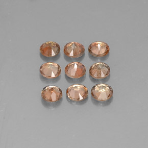 캐럿 천연 골든 브라운 안달루사이트 보석, 라운드 컷, 3.57 mm, VS